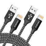 GIANAC iPhone Charger Cable, Lightning Cable [2Pack 1.8M/6.6FT], MFi-Certified, Nylon Braided Lightning Cable Sold by GIANAC / FBA
