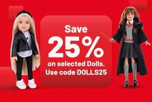 Save 25% on selected dolls using code eg DesignaFriend Connie Fashion Designer Doll - 18inch/46cm £22.50 (Free Click & Collect)