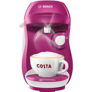Tassimo by Bosch TAS1001GB Happy Pod Coffee Machine 1400 Watt Purple / White - £23.20 with code (UK Mainland) @ AO / eBay