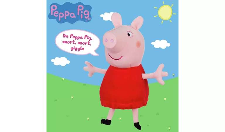 Peppa Pig Talking Red Dress Peppa Plush £7.50 + Free Click & Collect @ Argos