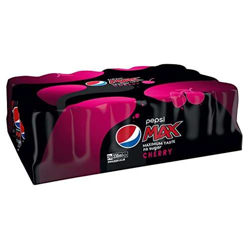 Pepsi Max Cherry, 330ml Can, Pack of 24 - Sold by Morrisons