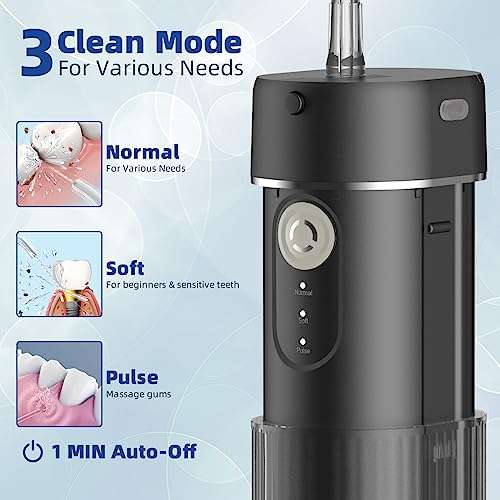 Water Flosser for Teeth Cordless, GEEDIAR Oral Irrigator Portable 190ML w/voucher - Sold by FANTASY MANOR E-COMMERCE CO., LTD FBA