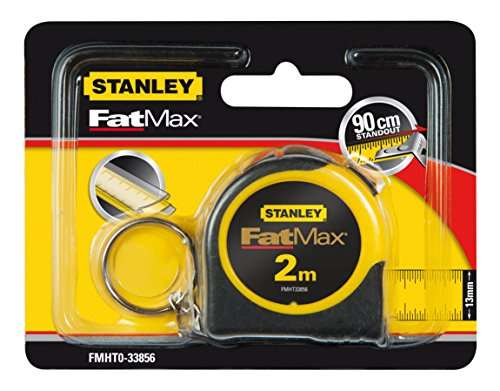 Stanley Fatmax FMHT0-33856 Tape Measure, Yellow/Black, 2 m/13 mm £2.80 @ Amazon