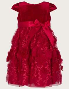 Baby Velvet 3rd Roses Dress Red - £15.70 (Free Collection) @ Monsoon