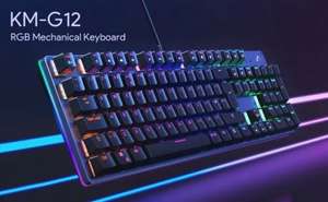 Mechanical Keyboard RGB LED Illuminated Red Blue Switches Aukey KM-G12 UK Layout sold by epicentre1