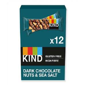 Kind Dark Chocolate Nuts and Sea Salt Bars 12 x 40g - £22.50 minimum spend