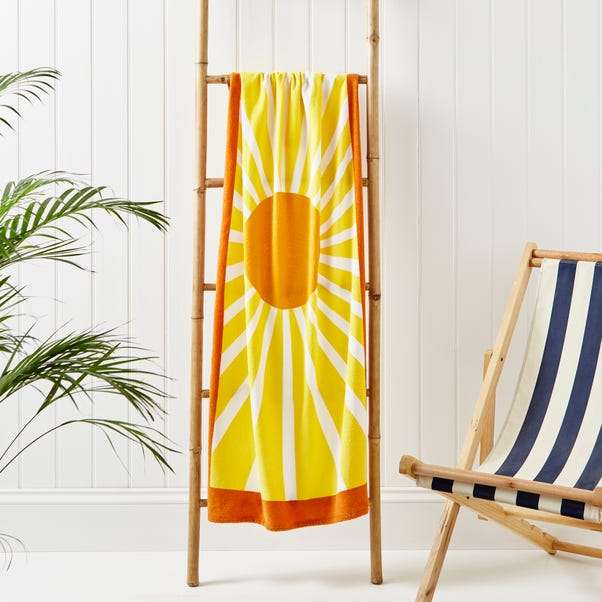 Printed Beach Towels - Flamingo / Cabana Stripe / Watermelon or Sunshine - Free Click and Collect