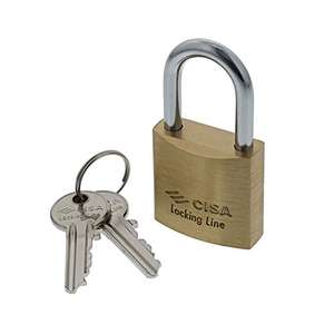 CISA Locking Line, Long Shackle Brass Padlock, Gold 30mm £1.53 @ Amazon