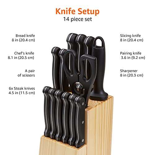 Amazon Basics 14-Piece Knife Set with Block £16.80 Delivered @ Amazon