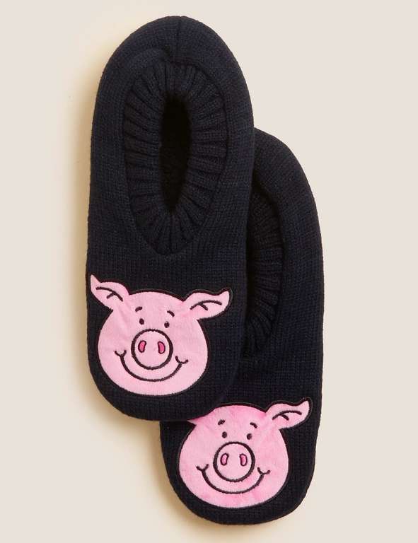 Men's Percy Pig Slipper Socks & Socks - £5 each @ M&S (free click & collect)