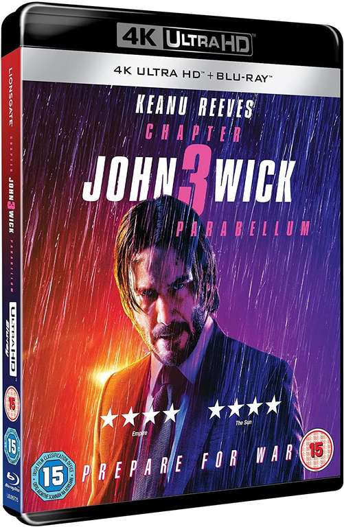 John Wick: Chapter 3 - Parabellum [4K Ultra HD + Blu-Ray] - £6.79 @ Amazon