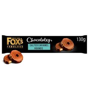 Fox's Chocolatey salted caramel rounds 130g - Oldbury
