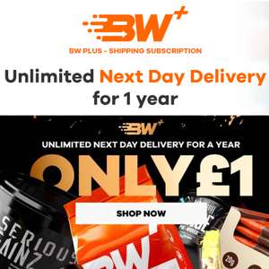 Unlimited Next Day Delivery For 12 Months - Bodybuilding Warehouse Plus - Using Code