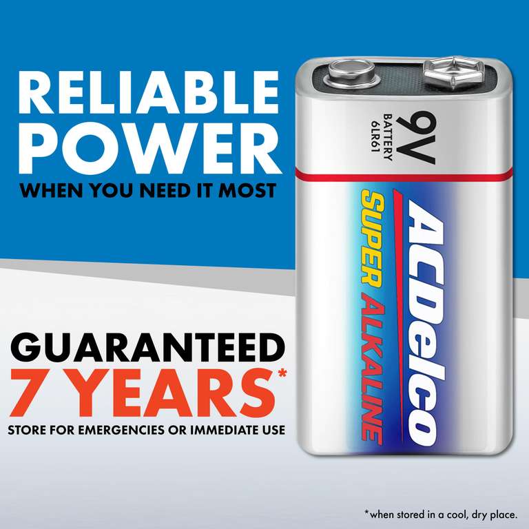 9V Batteries 24 Pack | Maximum Power Super Alkaline, 7 Year Life at ...