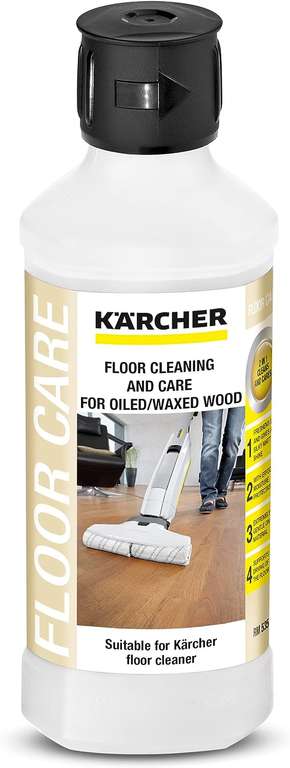 Kärcher floor cleaning and care RM 535 for oiled and waxed wooden floors, for a streak-free, silk matt shine, 500ml concentrate