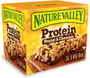 Nature Valley Protein Peanut and Chocolate Bar 26 x 40g BB 15 Jan 24 £22.50 minimum spend