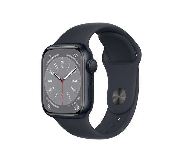 APPLE Watch Series 8 - Midnight with Midnight Sports Band, 41 mm £369 @ Currys