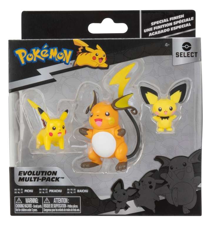 Pokémon Select Evolution Multipack (Pichu, Pikachu & Raichu) - Free Click & Collect