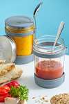Kilner 0.35 Litre Round Glass Soup Jar With Stainless Steel Spoon