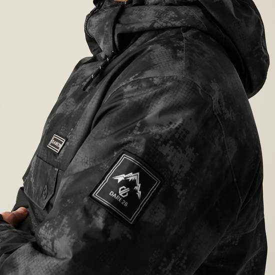 Dare 2b - Men's Freeride Overhead II Ski Jacket | Iron Gate Distressed Print - With Code (Free Delivery For Members Free To Join)
