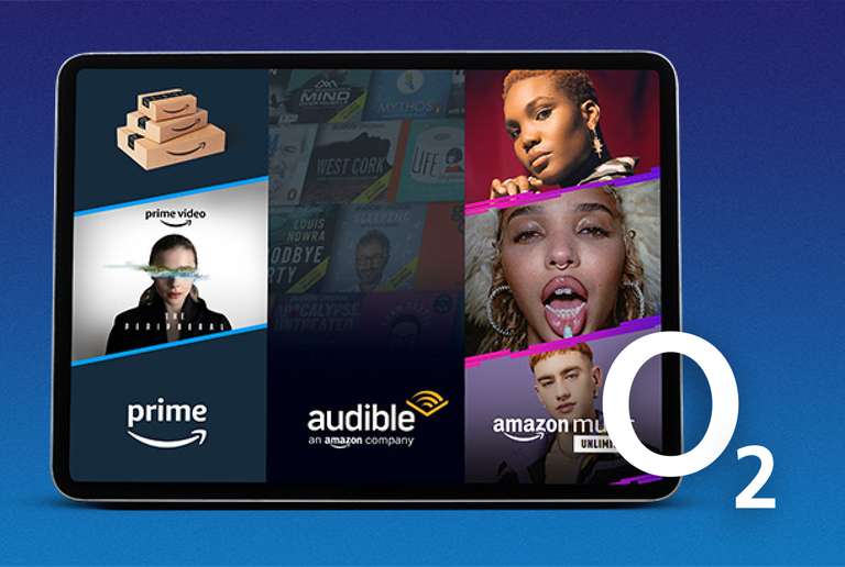 New/Upgrading customers: Free Prime, Amazon Music Unlimited or Audible for up to 6 months with new plan @ O2