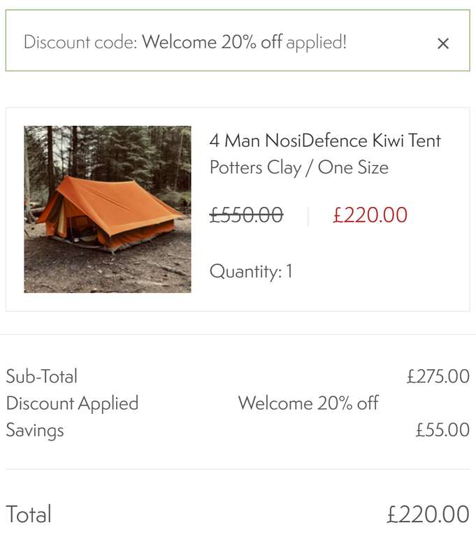 Craghoppers - 4 Man NosiDefence Kiwi Tent (Colour: Potters Clay)