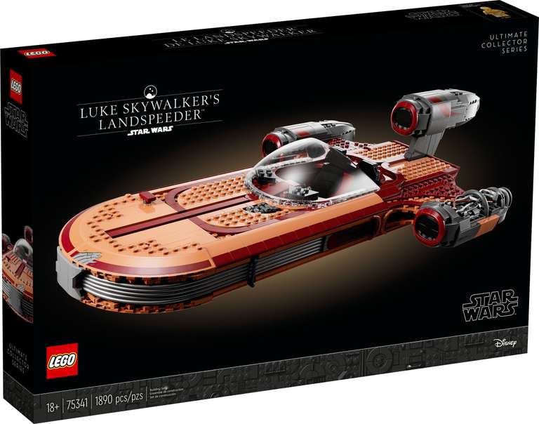 LEGO Star Wars 75355 X-Wing Starfighter / 75341 Luke's Landspeeder + Free R2-D2 Keyring - Free Click & Collect