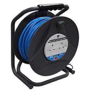 Masterplug 2 socket Black Cable reel, 40m £20 @ B&Q