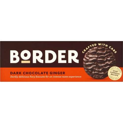 Border Biscuits Dark Chocolate Ginger 150G - £1 Clubcard Price @ Tesco