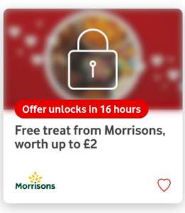 Free treat from Morrisons, worth up to £2 via Vodafone VeryMe (12th April 2024)