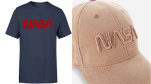 Selected NASA T-shirt and Nasa 3D Embroidered Suede Tan Cap - Using Code