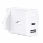 AUKEY 32W PA-F3S 2 Port PD Type-C Wall Charger - Black / White - £9.98 Delivered With Code @ MyMemory