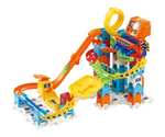 VTech Marble Rush Speedway, Construction Toys for Kids with 5 Marbles & 70 Building Pieces, Electronic Marble Run, Colour-Coded Building Toy