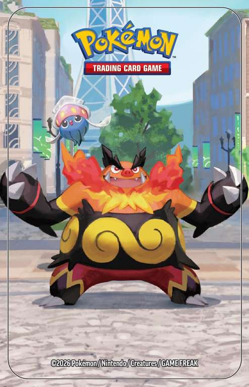 Pokémon TCG Lumiose City Mini Tin: Emboar & Inkay 2 booster packs, 1 ...