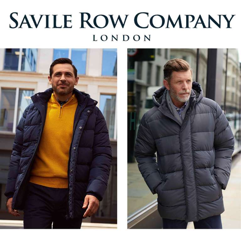 50% Off Men's Recycled Puffer Jacket (In Navy or Dark Grey) With Discount Code + Free Delivery and Returns