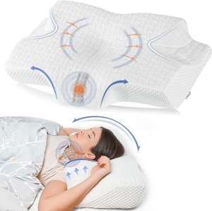 Elviros Cervical Contour Memory Foam Pillow for Neck & Shoulder Pain (with voucher) @ Mohan Limited / FBA