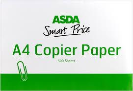 a4 asda paper copier smart price 500 sheets hotukdeals