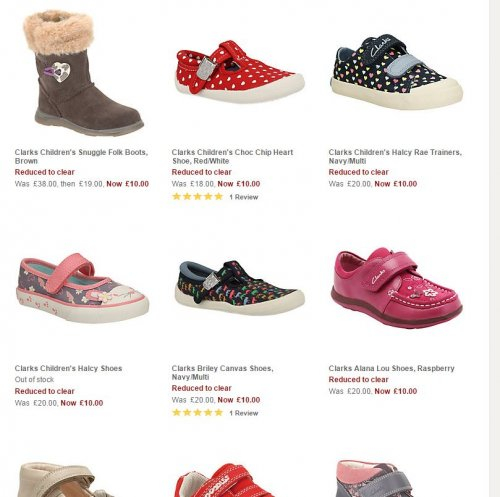Clarks Kids shoe sale starting from £10 @ john lewis @free click + collect - HotUKDeals