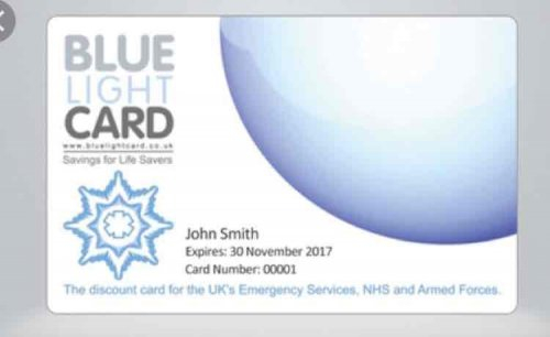 code nhs ee get for discount card Blue for NHS discount Emergency services, light and