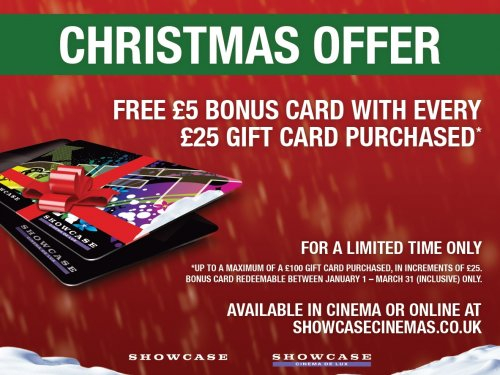 Buy 25 Cinema Gift Card Get 5 Card Free Showcase Cinema HotUKDeals