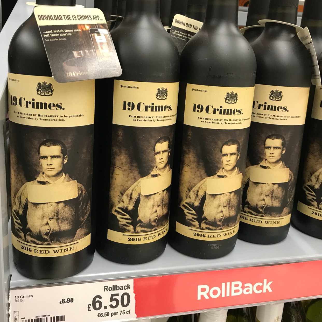 19 Crimes Red Wine Down To 6 50 Per Bottle Asda Hotukdeals