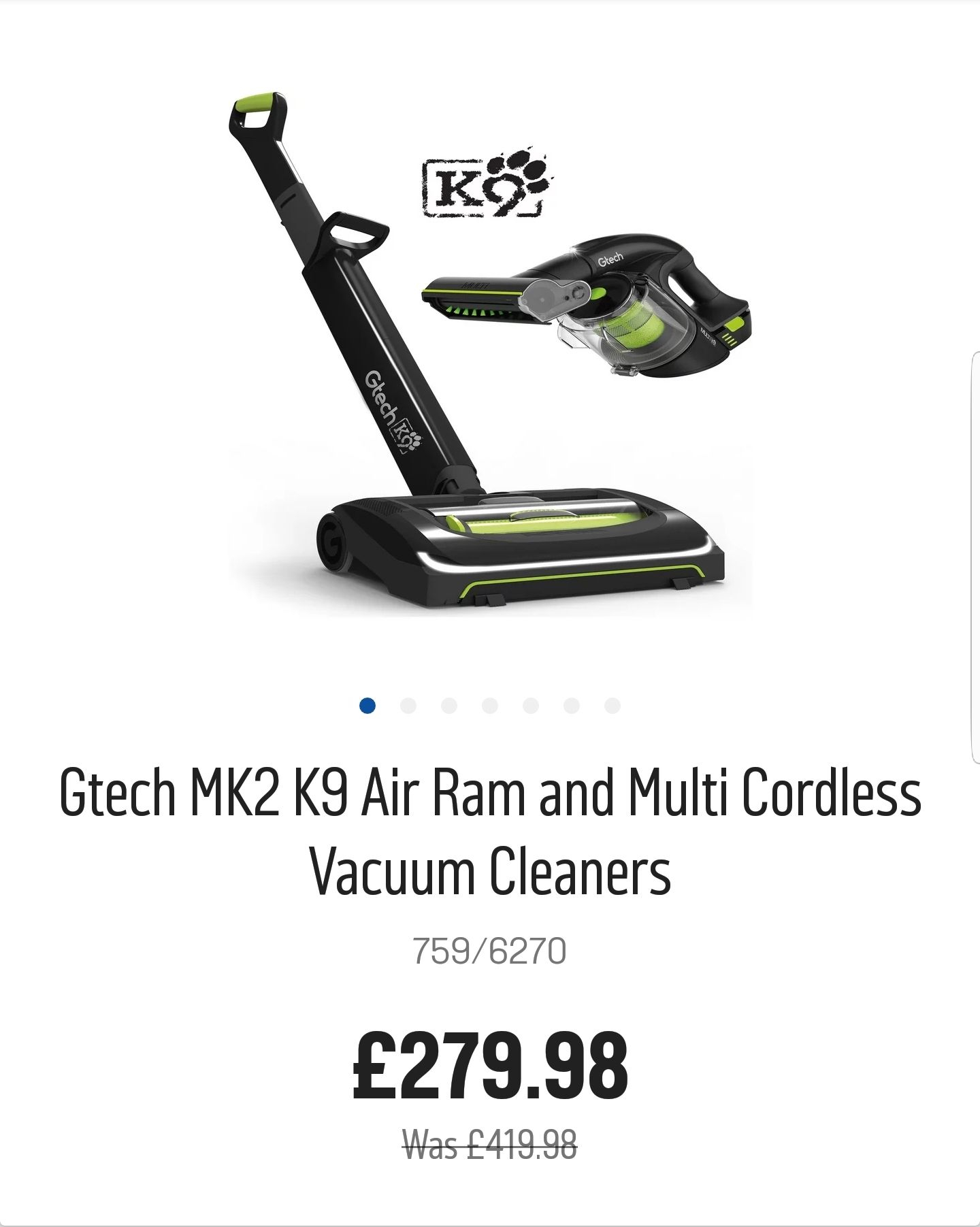 gtech code voucher k9 hotukdeals Argos at Bundle  £279.98 Gtech