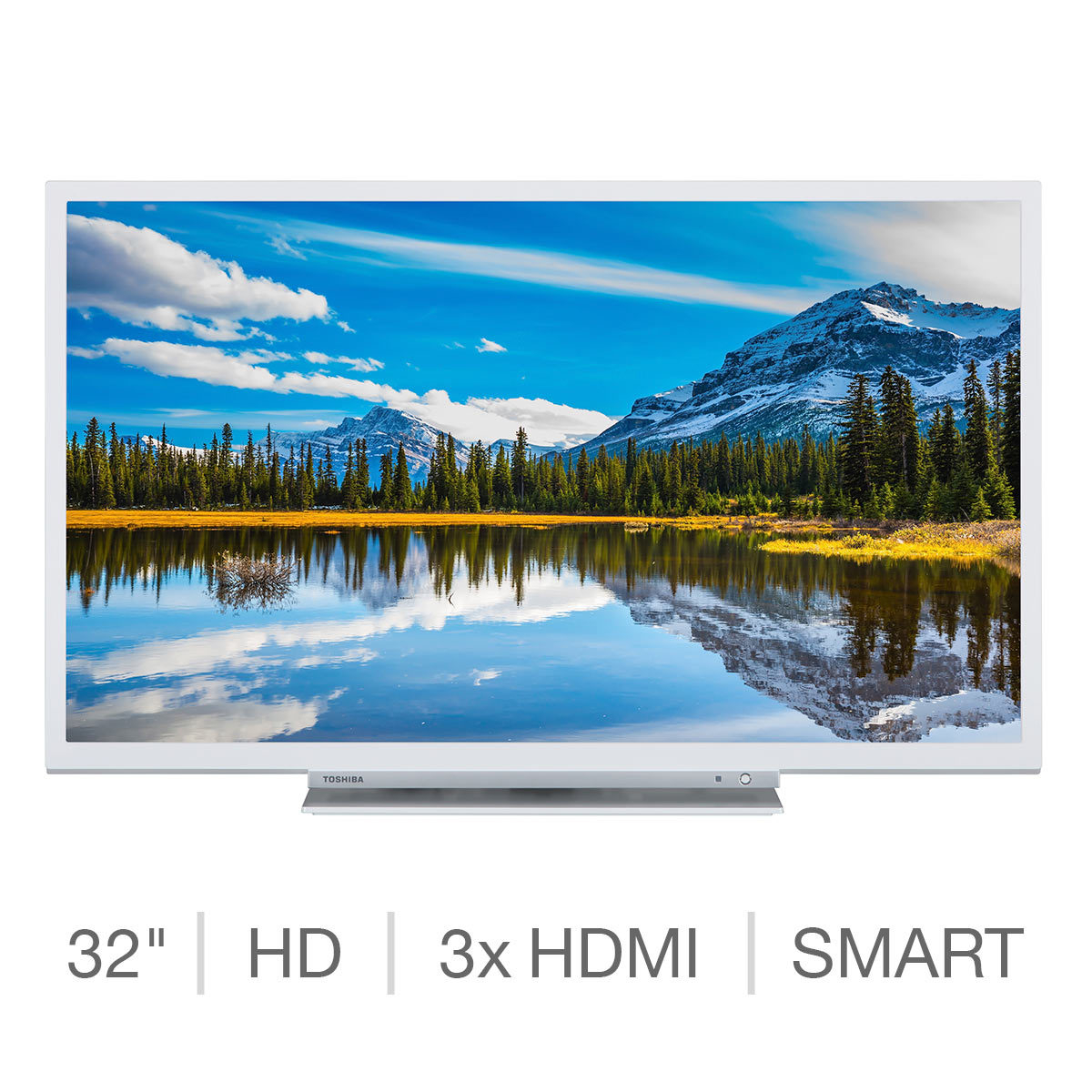 Toshiba 32W3864DB 32 Inch HD Ready SMART TV in White £144.99 @ Costco - hotukdeals