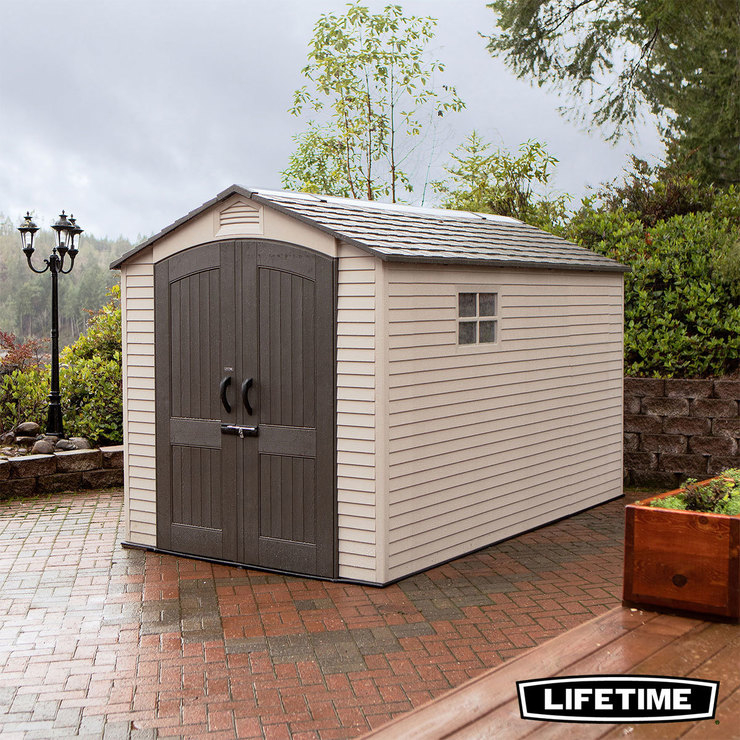 Lifetime 7ft x 12ft (2.1 x 3.6m) Outdoor Storage Shed with Windows @ costco - hotukdeals