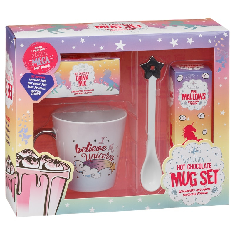 Unicorn Hot Chocolate Mug Gift Set Reduced to 50p In Store