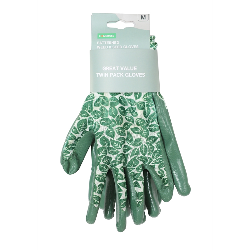 128° - Patterned Weed & Seed Gardening Gloves - 2 Pack - Medium for £1 @ Homebase (free click and collect)