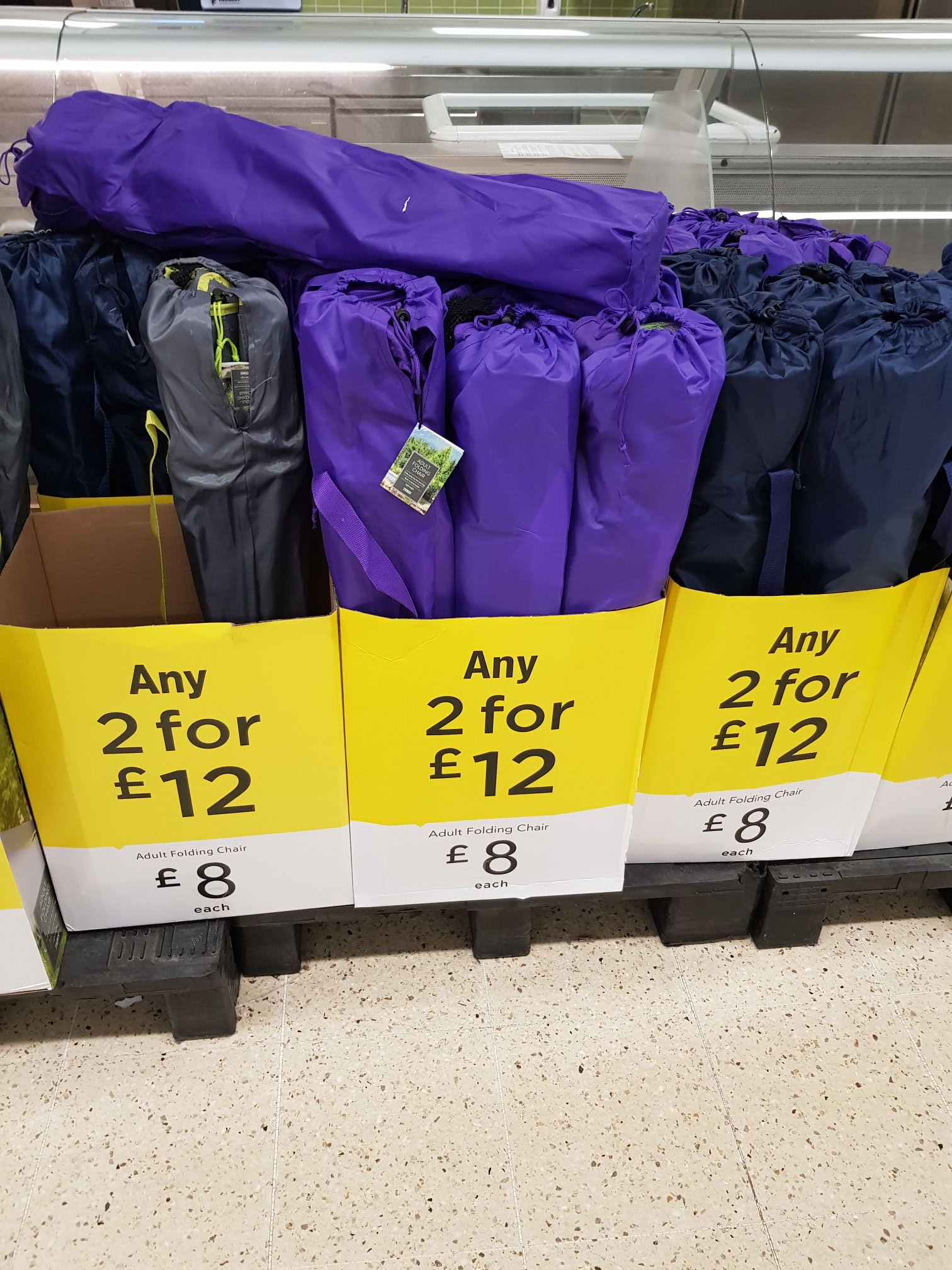 Camping chairs - £8 each or 2 for £12 instore @ Tesco, Cornwall