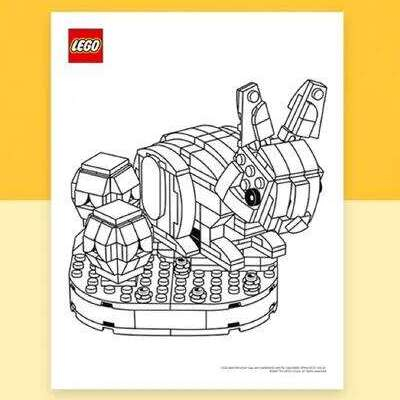 Free LEGO Easter Colouring Sheets & Instructions for download and print