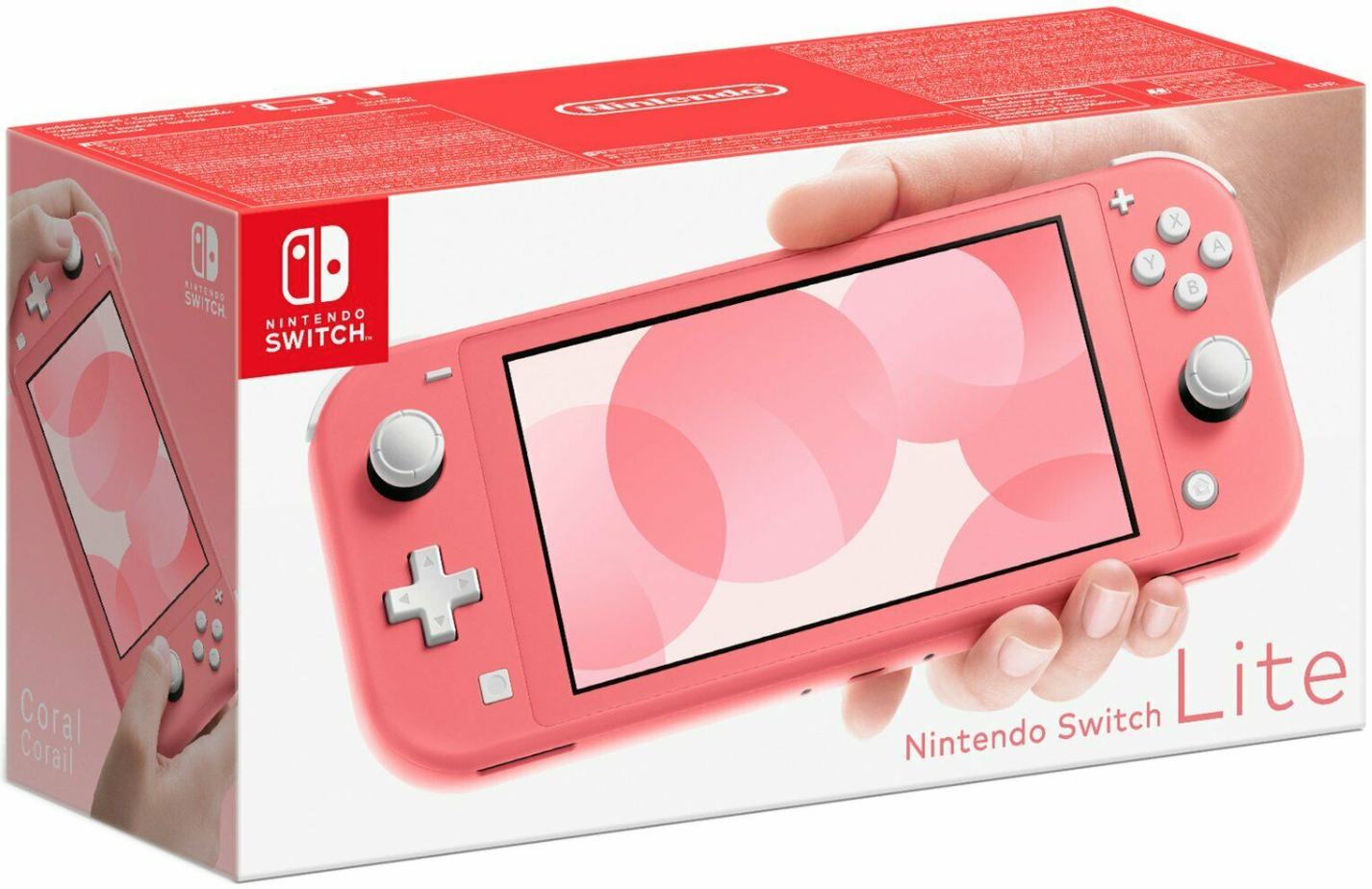Nintendo Switch Lite 5.5 Inch Touchscreen Handheld Console (Coral) A