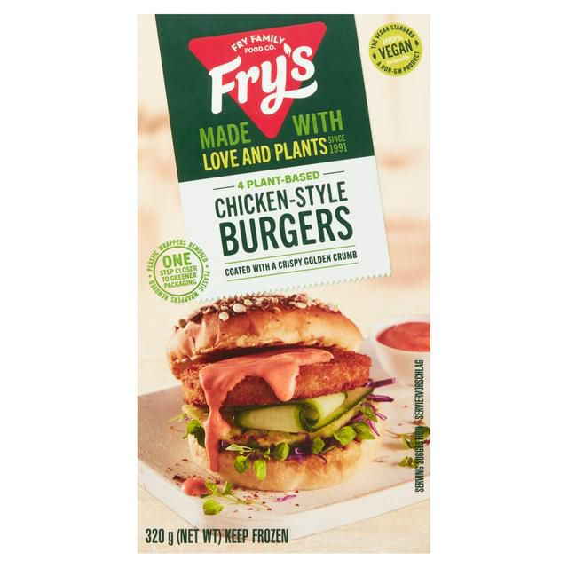 Fry's Meat Free Chicken-Style Burgers x4 320g £2 @ Sainsbury's - hotukdeals